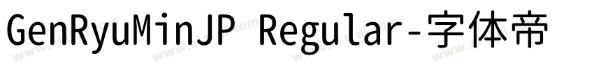 GenRyuMinJP Regular字体转换